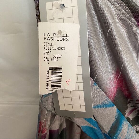 LA BELLE Womens Multicolored Silky Sequin Formal - Picture 6 of 11